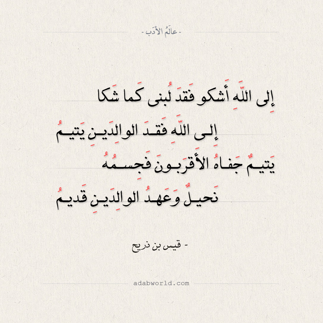 شعر رثاء قيس بن ذريح محبوبته لبنى